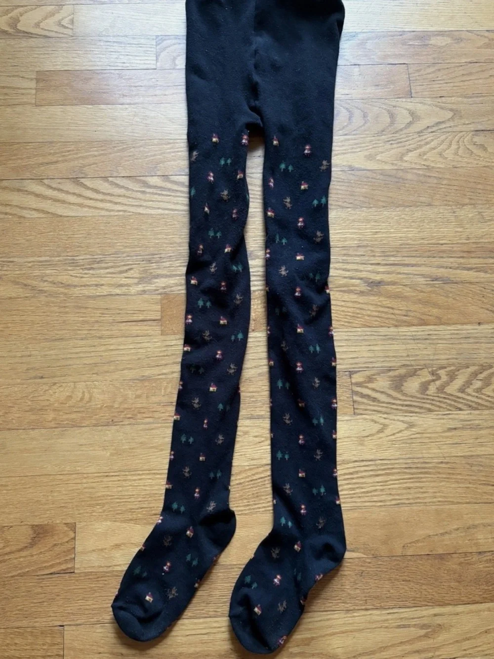 Fred Flare RARE Little Red Riding Hood Knit Tights Womens Size S/M Black Kitsch